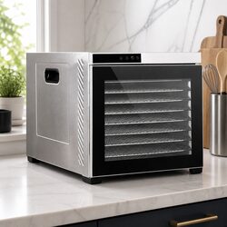 Food Dehydrator 10 Trays Stainless Steel Digital LCD Touch Control Healthy