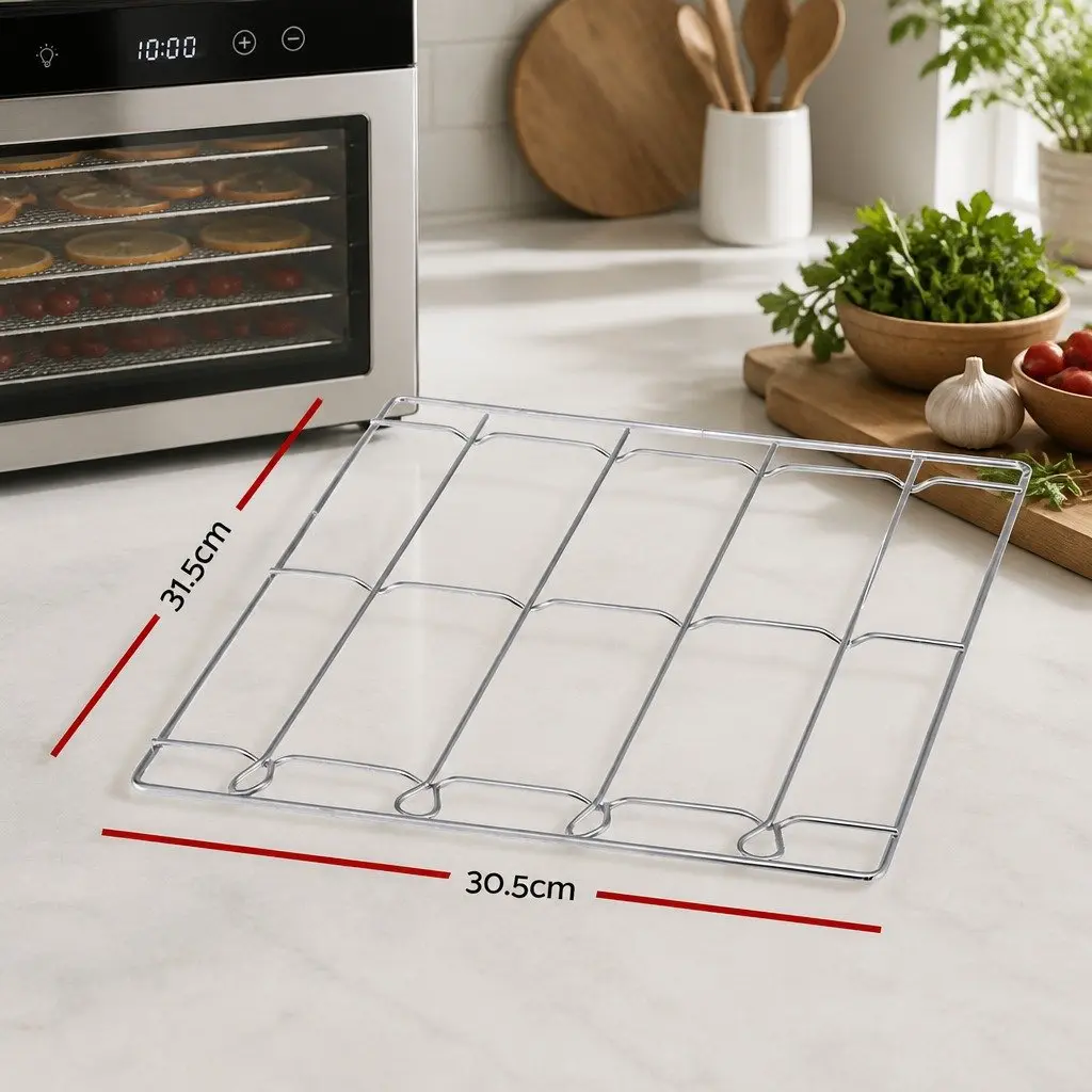 Stainless Steel Rack Accessory for Food Dehydrator 30.5cm Easy Clean Tool-Free Assembly