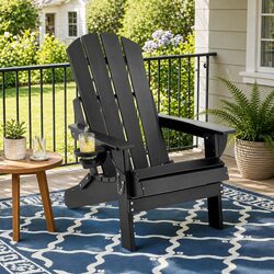 Compact and Comfortable Folding Adirondack Chair
