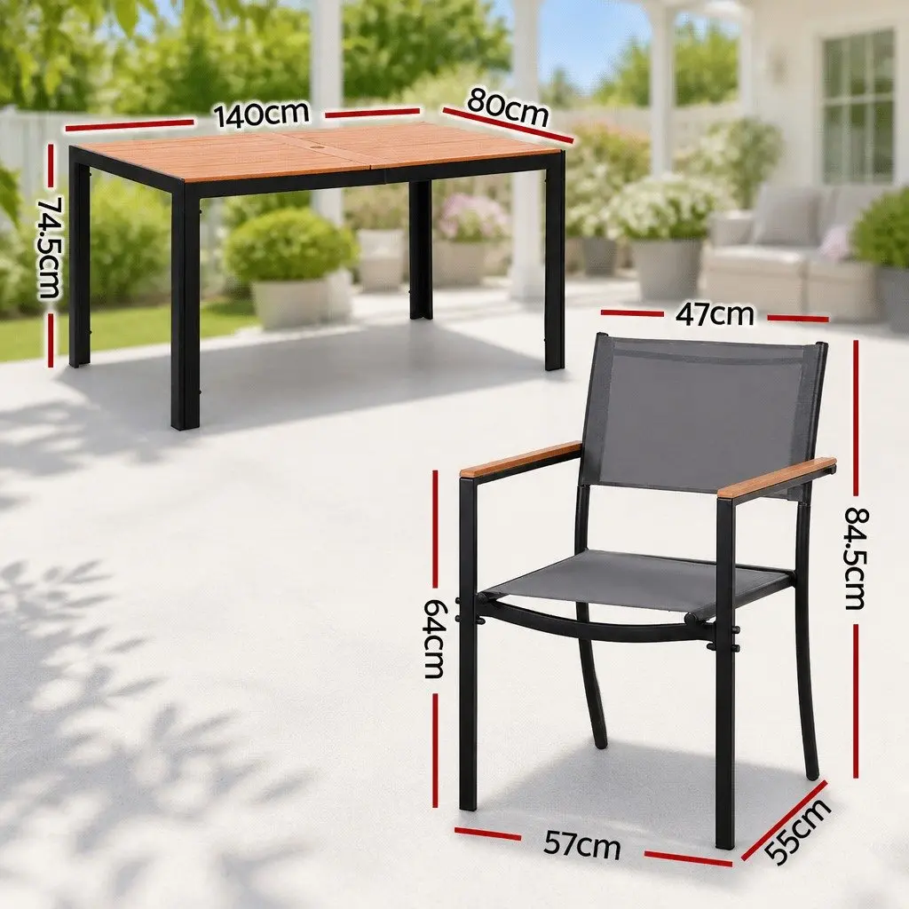 7-Piece Outdoor Dining Set with Table and Chairs