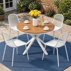 Compact and Stylish 5 Piece Outdoor Dining Set