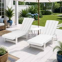 Compact and Versatile 3-Piece Sun Lounge Set