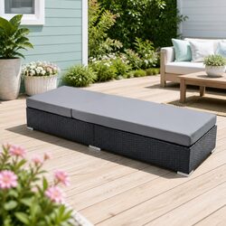 Sleek Wicker Sun Lounge – Durable and Adjustable