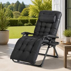 Folding Sun Lounger Zero Gravity Reclining Chair Outdoor Garden Camping