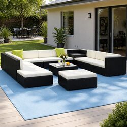 Concise 13-Piece Outdoor Lounge Sofa Set