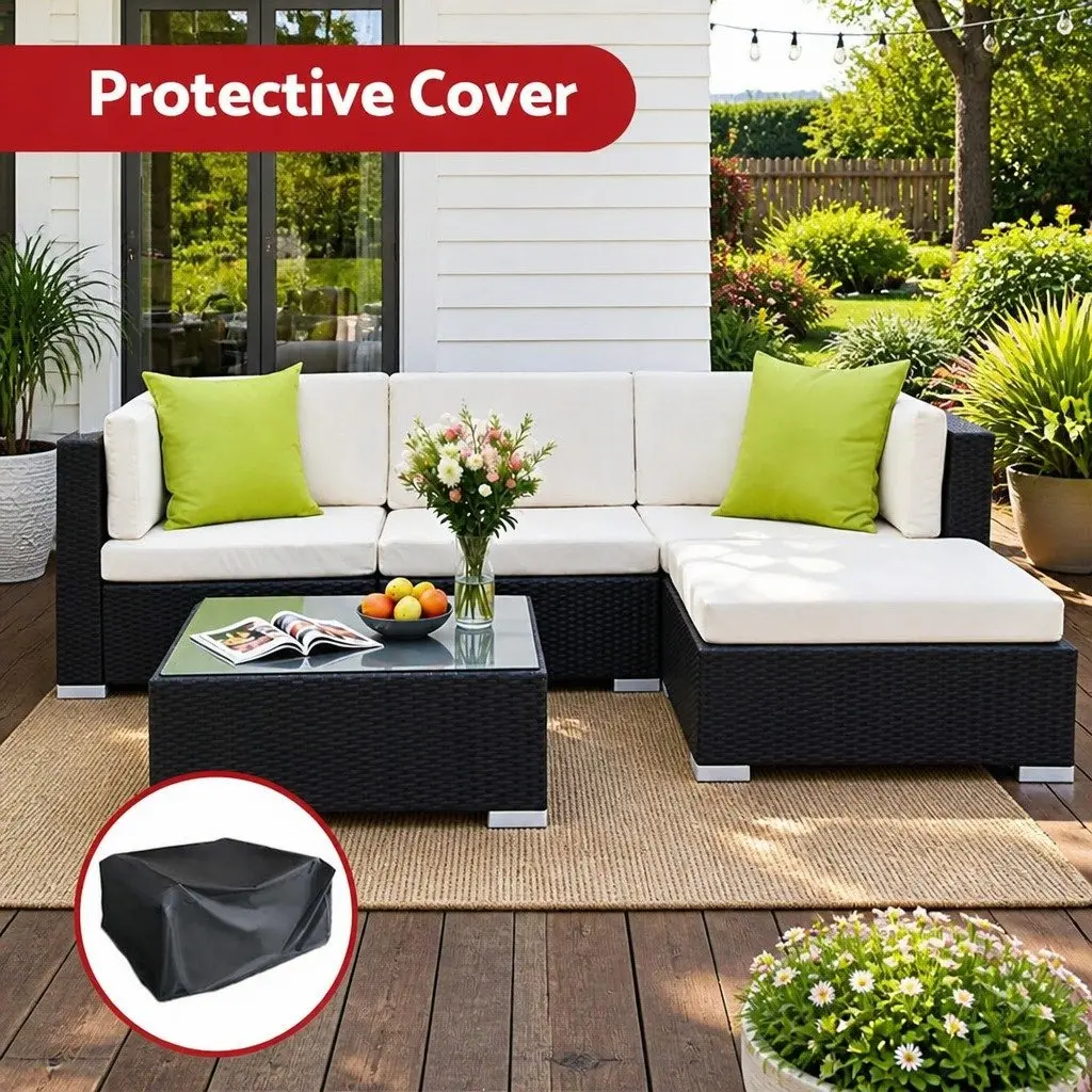 5-Piece Wicker Sofa Set for Relaxation and Comfort