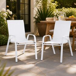 Compact and Sturdy Stackable Outdoor Lounge Chairs