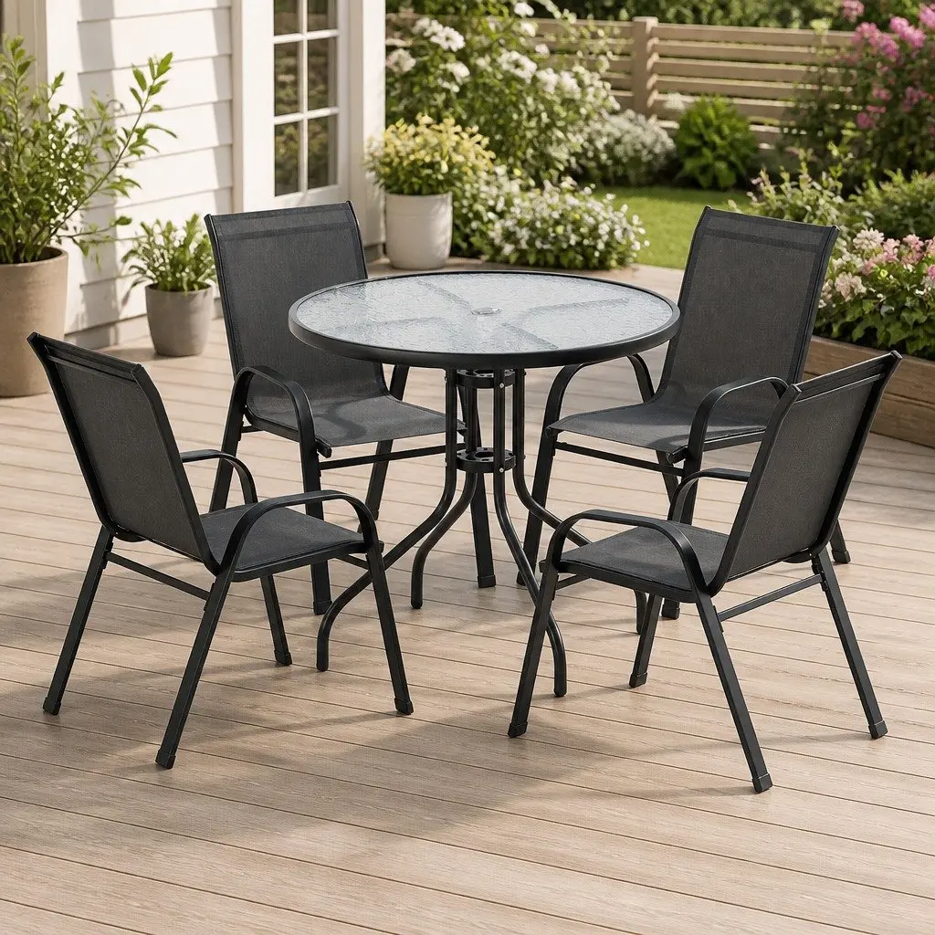 Outdoor Dining Set with Chairs and Table