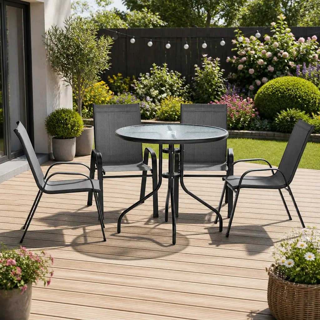 Outdoor Dining Set with Chairs and Table