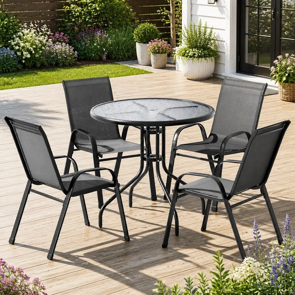 Outdoor Dining Set with Chairs and Table