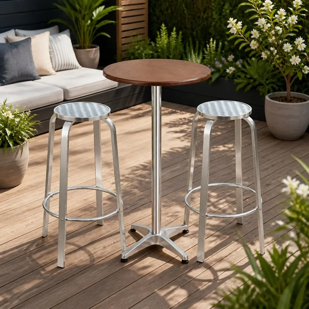 3-Piece Bar Set with Adjustable Heights