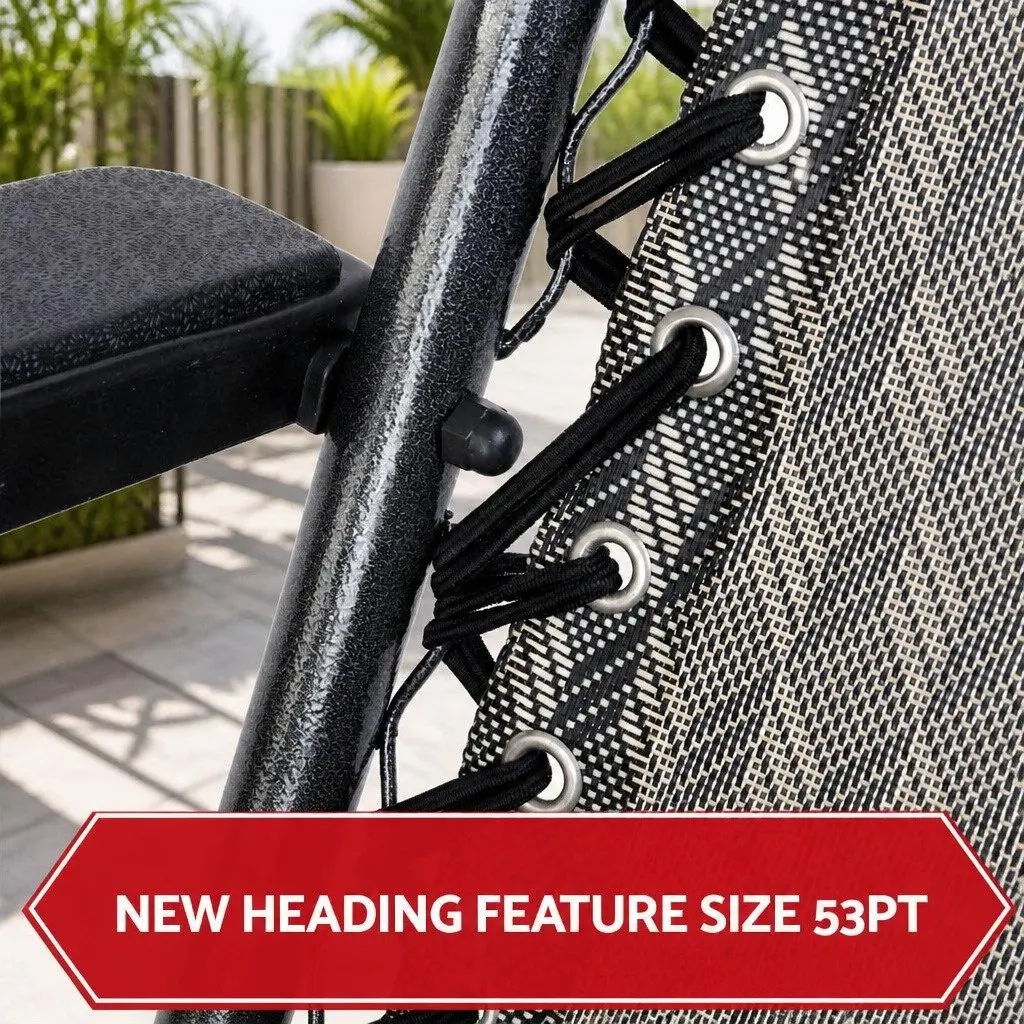 2PC Zero Gravity Chair Folding Outdoor Recliner Adjustable Lounge Camping Grey
