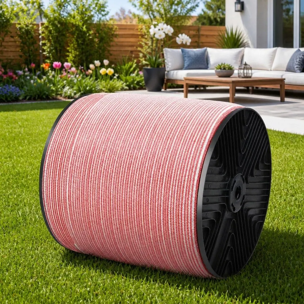 Electric Fence Poly Tape Red White 2000M 12mm Highly Visible Durable Livestock Horse Fencing Roll