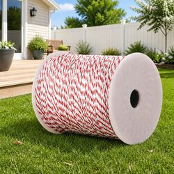 Electric Fence Polytape 500M Red White Livestock Fencing Wire Energiser