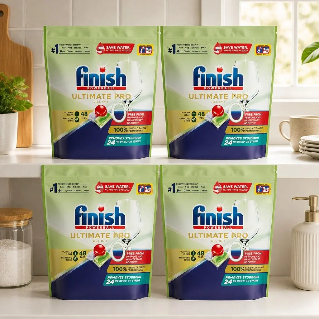 Dishwashing Tablets 0% Fragrance Dyes 192 Pack Pro Formula Deep Cleaning Grease Removal