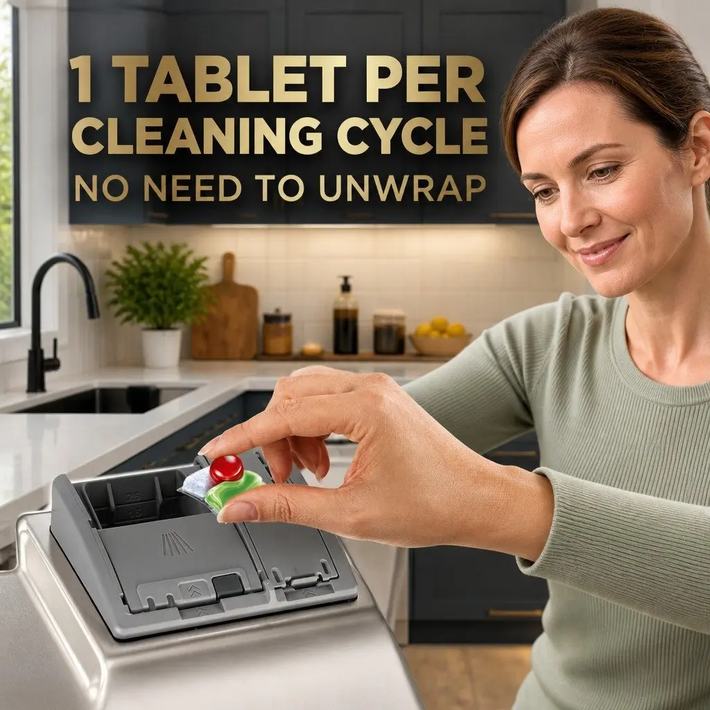 Dishwashing Tablets 0% Fragrance Dyes 192 Pack Pro Formula Deep Cleaning Grease Removal