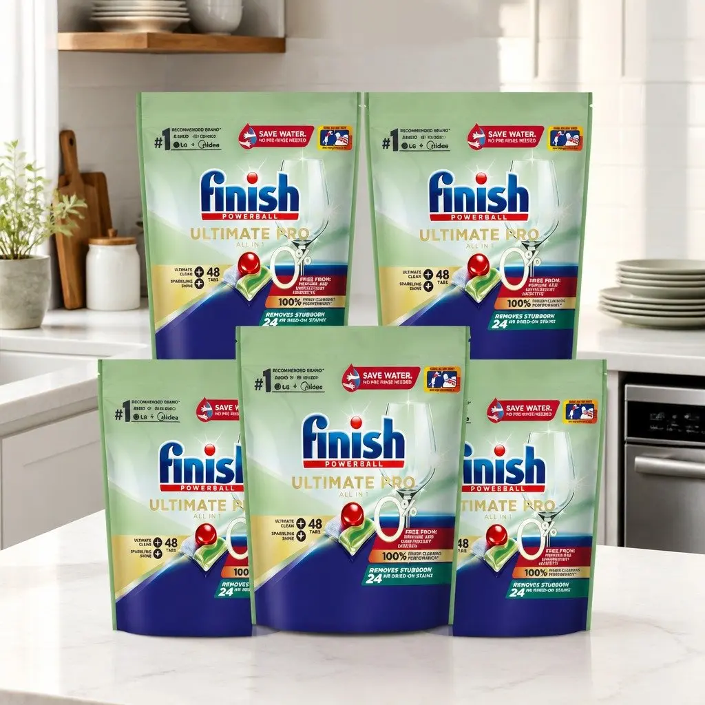 All in 1 Dishwashing Tablets 0% Fragrance 240 Count Deep Cleaning Powerball