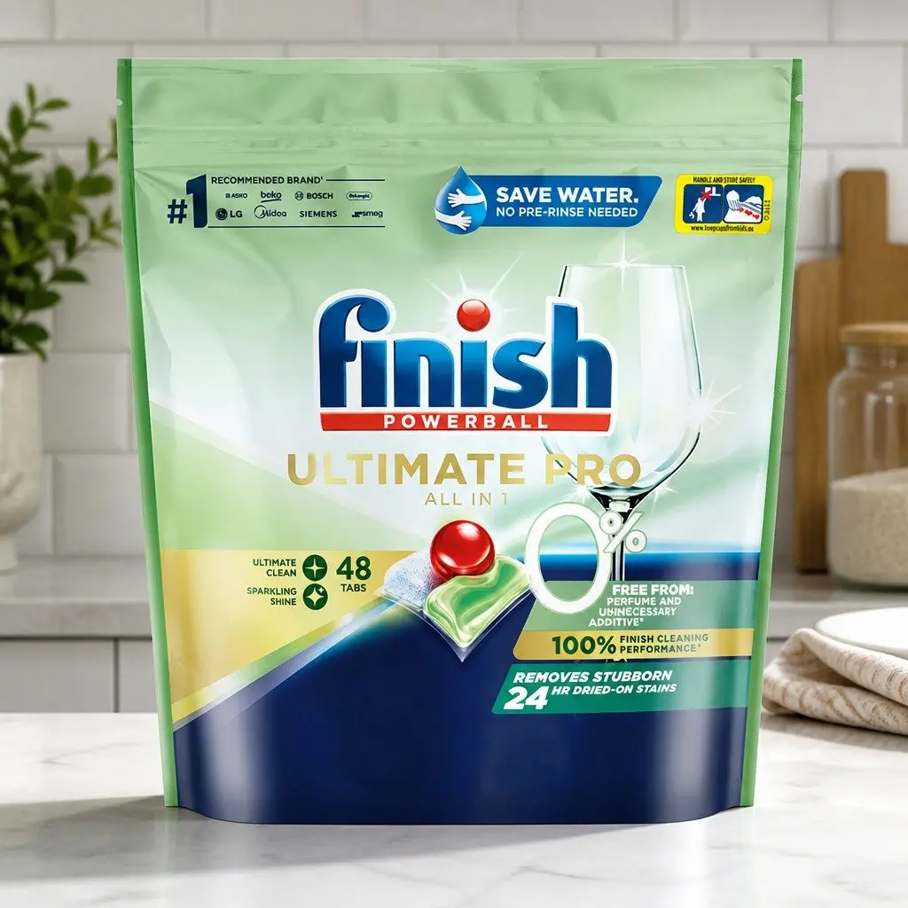 Dishwashing Tablets 0% Formula 48 Pack Fast Dissolving Deep Cleaning Grease Removal
