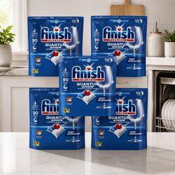 Quantum Essential Dishwasher Tablets 450 Pack Powerful Cleaning No Pre-Rinse