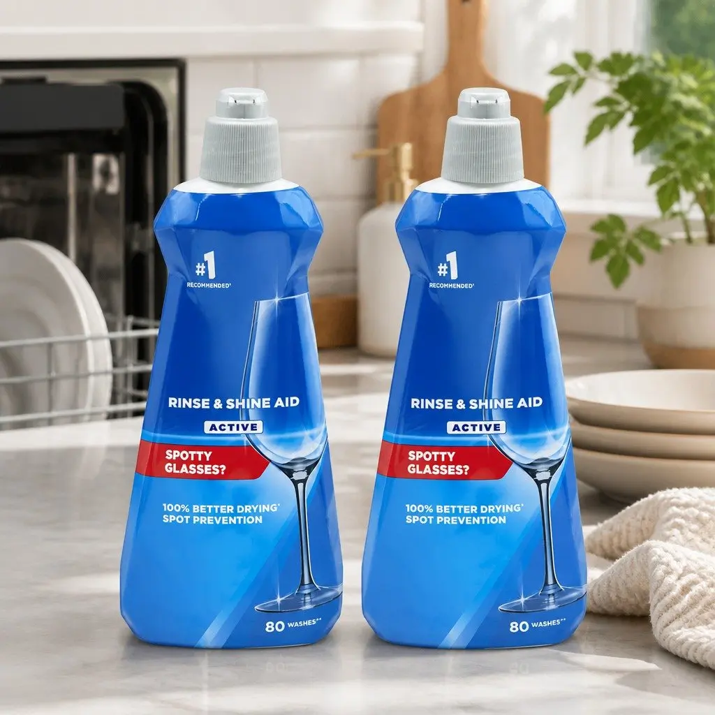Shine & Dry Regular Rinse Aid 400mL Bottle Dishwasher Cleaning Spotless Streak