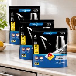Ultimate Lemon Dishwasher Tablets 225 Pack Deep Clean Fast Dissolve Eco Cycle
