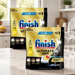 Ultimate Plus Lemon Dishwasher Tablets 66 Pack All in One Powerful Clean