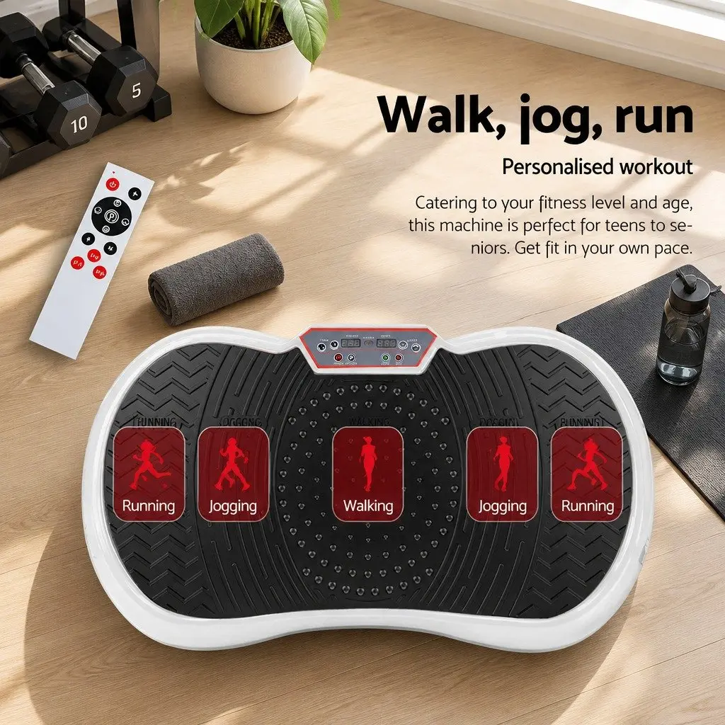 Vibration Machine Platform White Home Gym Whole Body Trainer 99 Speed Levels Anti Slip Surface