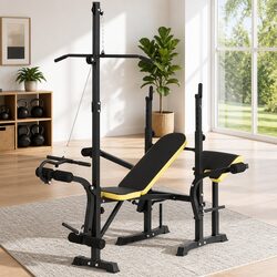 Compact Multi-Station Weight Bench for Home Use