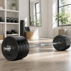 Compact 88kg Barbell Set for Strength Training Enthusiasts