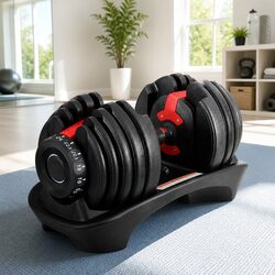 Concise and Versatile 24kg Adjustable Dumbbell Set