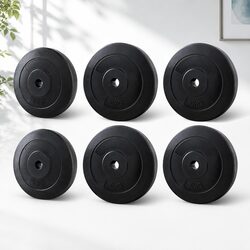50kg Barbell Weight Plates Set Standard 31mm Home Gym Press Fitness Exercise