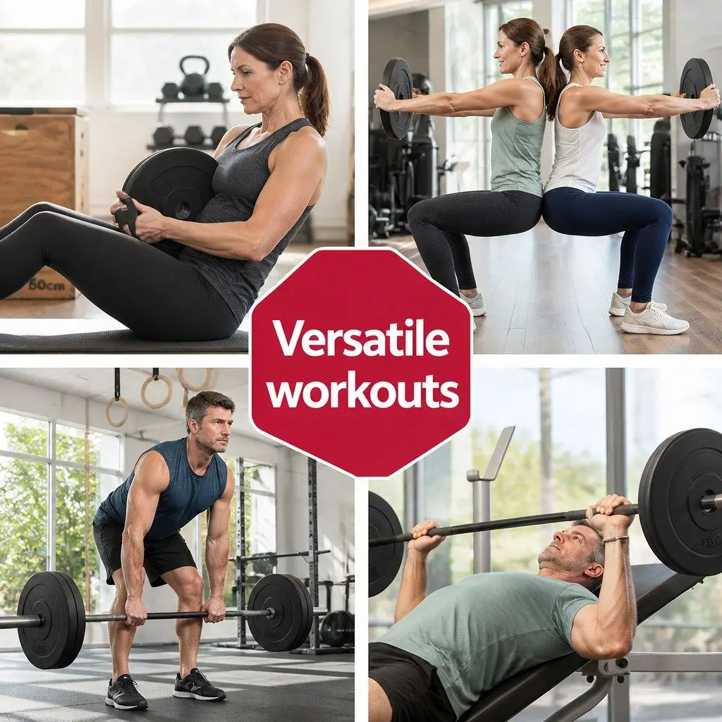 Standard Barbell Weight Plates Black 60kg Heavy-duty Rubber Surface Suitable for Home Gym Workouts