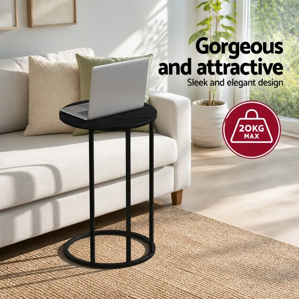 Floor Lounge Chair Recliner & C-Shape Side Table Set Swivel Adjustable Living