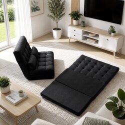 Compact and Versatile Lounge Sofa Bed and Entertainment Cabinet