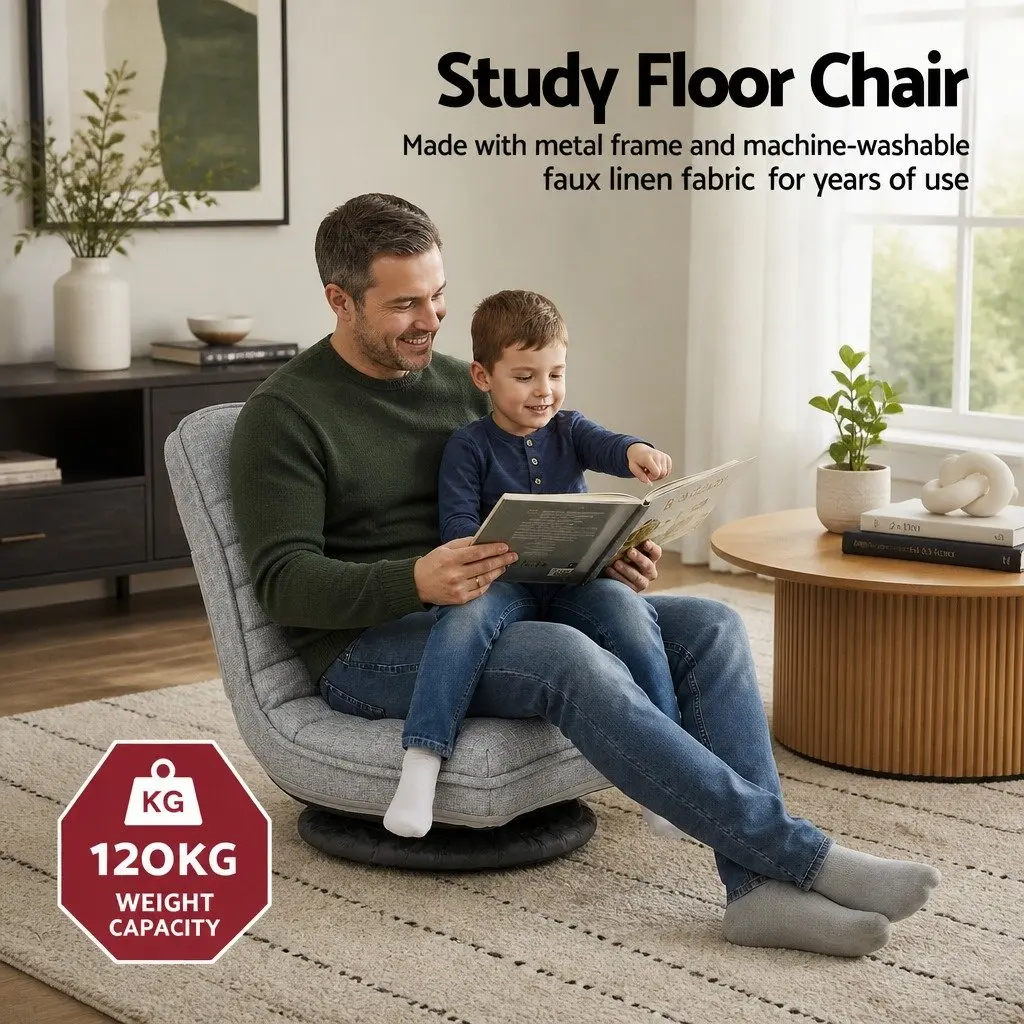 Swivel Floor Chair 360 Adjustable Foldable Lounge Seat Gaming Reading Meditation