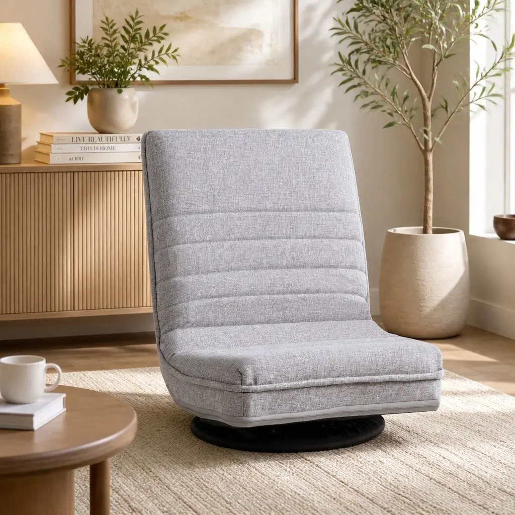 Swivel Floor Chair 360 Adjustable Foldable Lounge Seat Gaming Reading Meditation