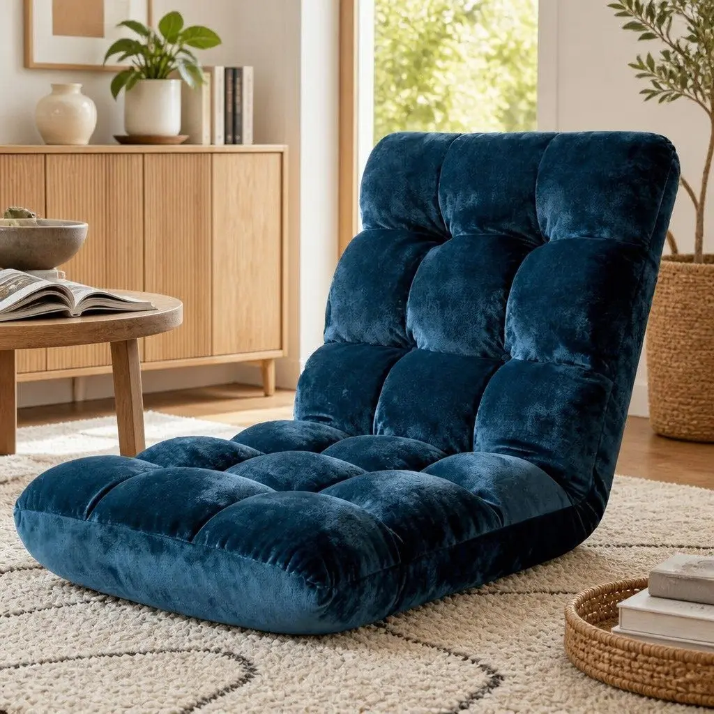 Lounge Chair in Navy Blue