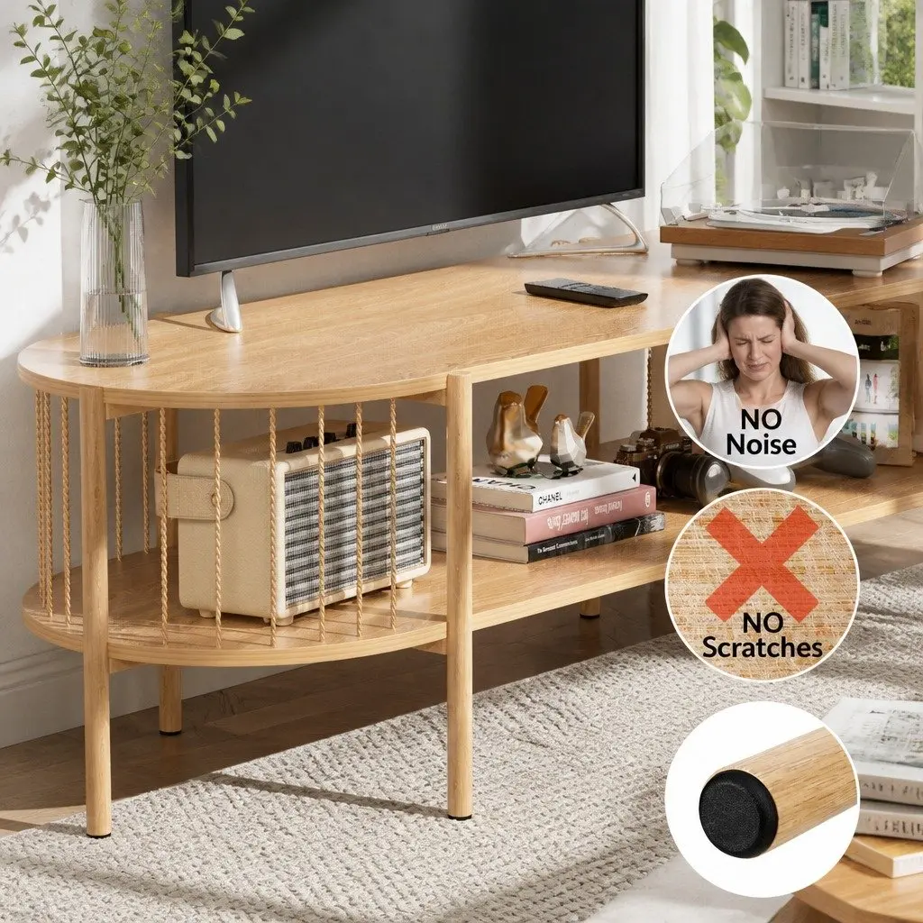 Swivel Floor Lounge Chair White 360-Degree Rotatable Foldable Foam Cushion Pine TV Entertainment Unit Storage Shelf Set