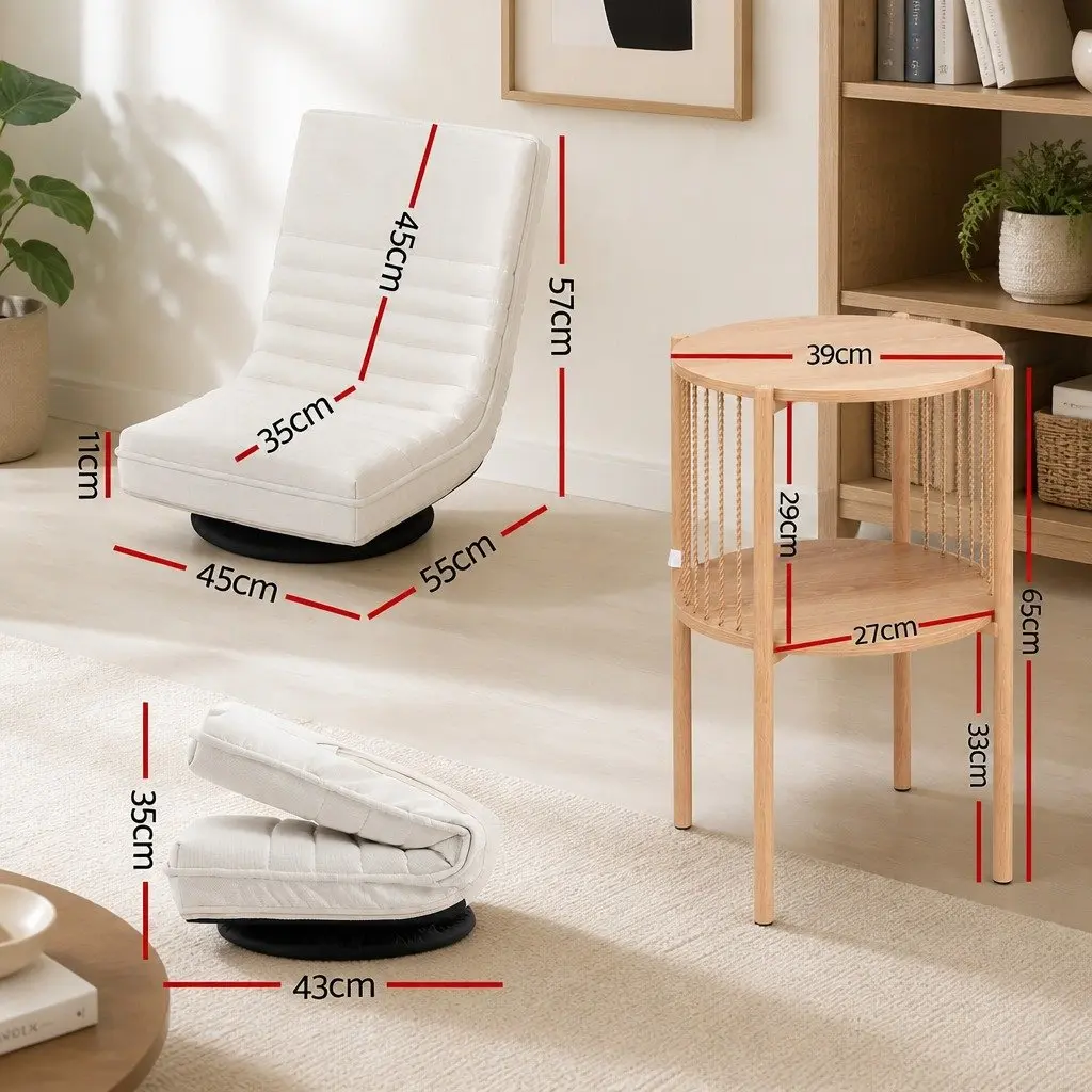 Lounge Chair with Side Table for Small Spaces