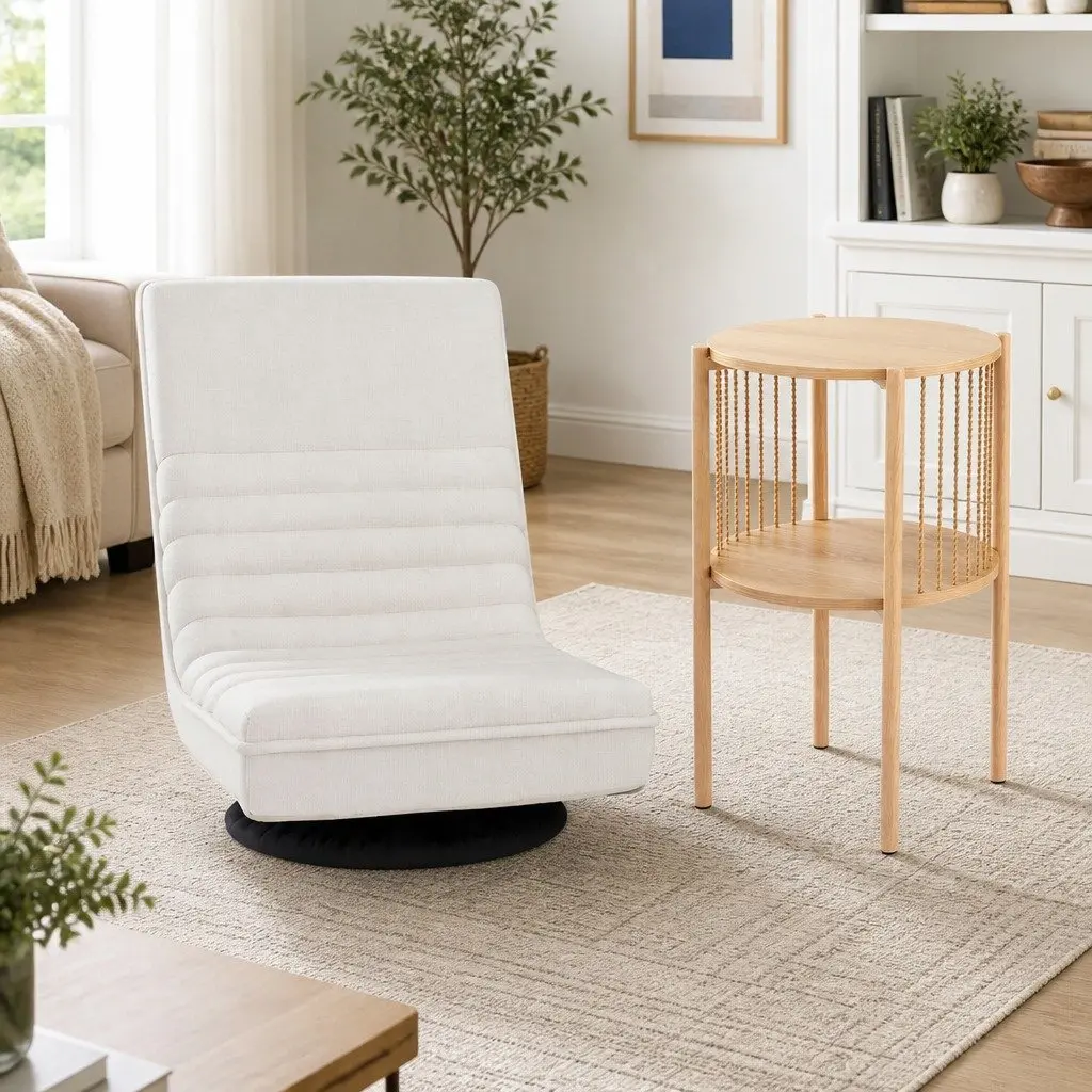 Lounge Chair with Side Table for Small Spaces
