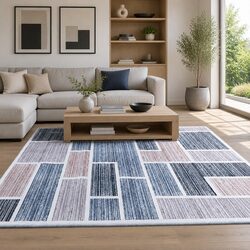 Area Rug 120x170cm Floor Carpet Multicoloured Soft Pile Modern Home Décor