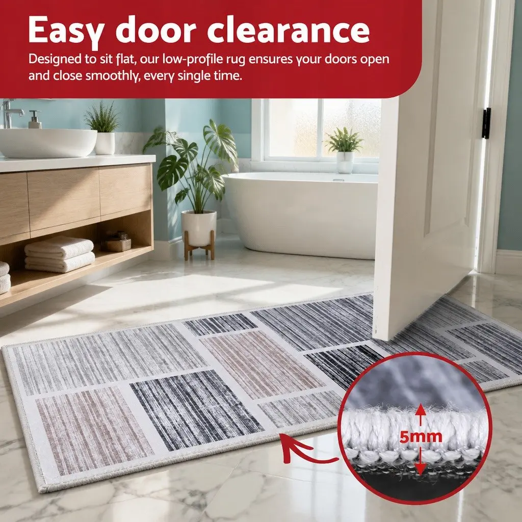 Floor Rug Mat 50x80cm Soft Velvet Non-Slip Bath Doormat Modern Home Decor