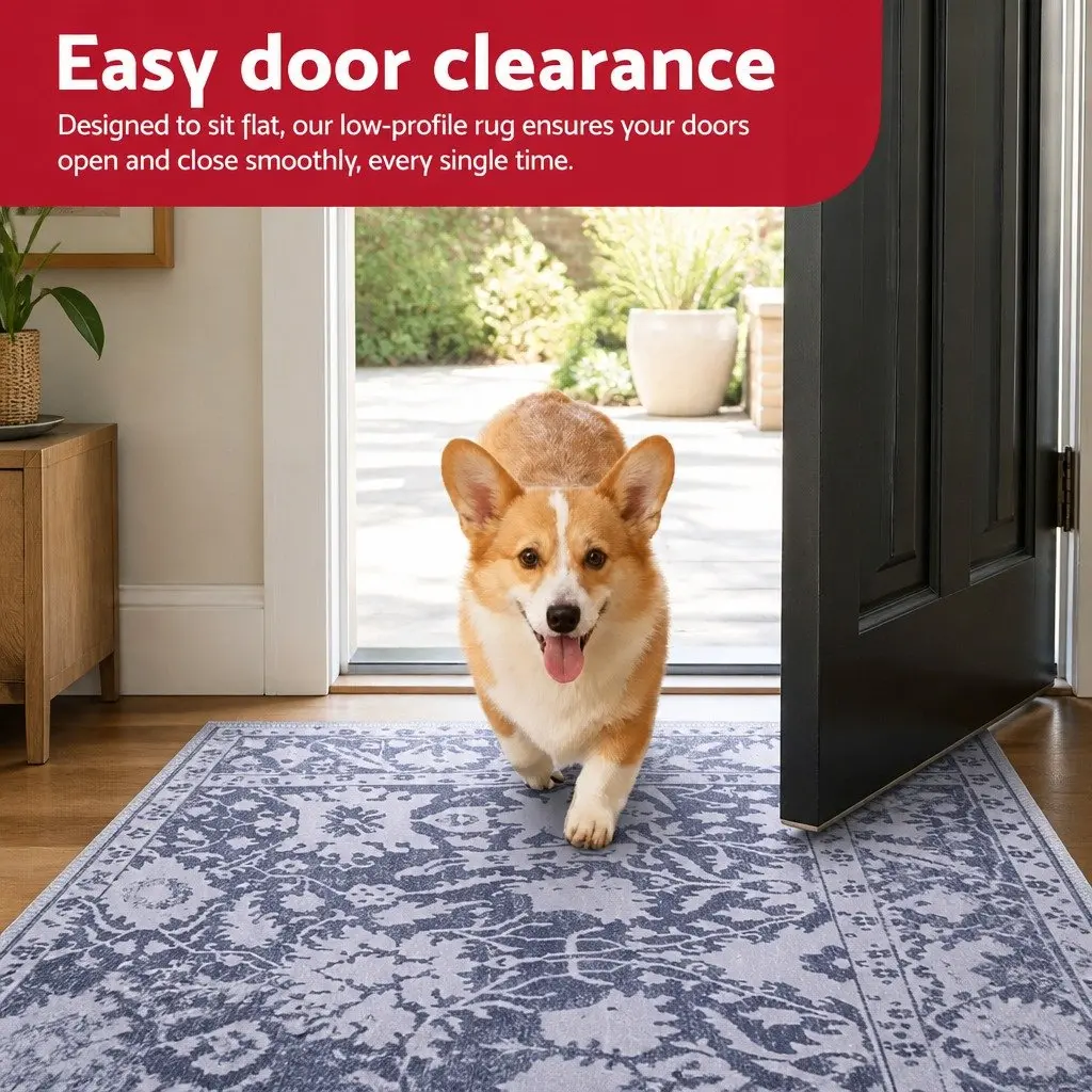 Floor Rug 120x170cm Modern Area Carpet Soft Velvet Mat Grey Bedroom Living Room