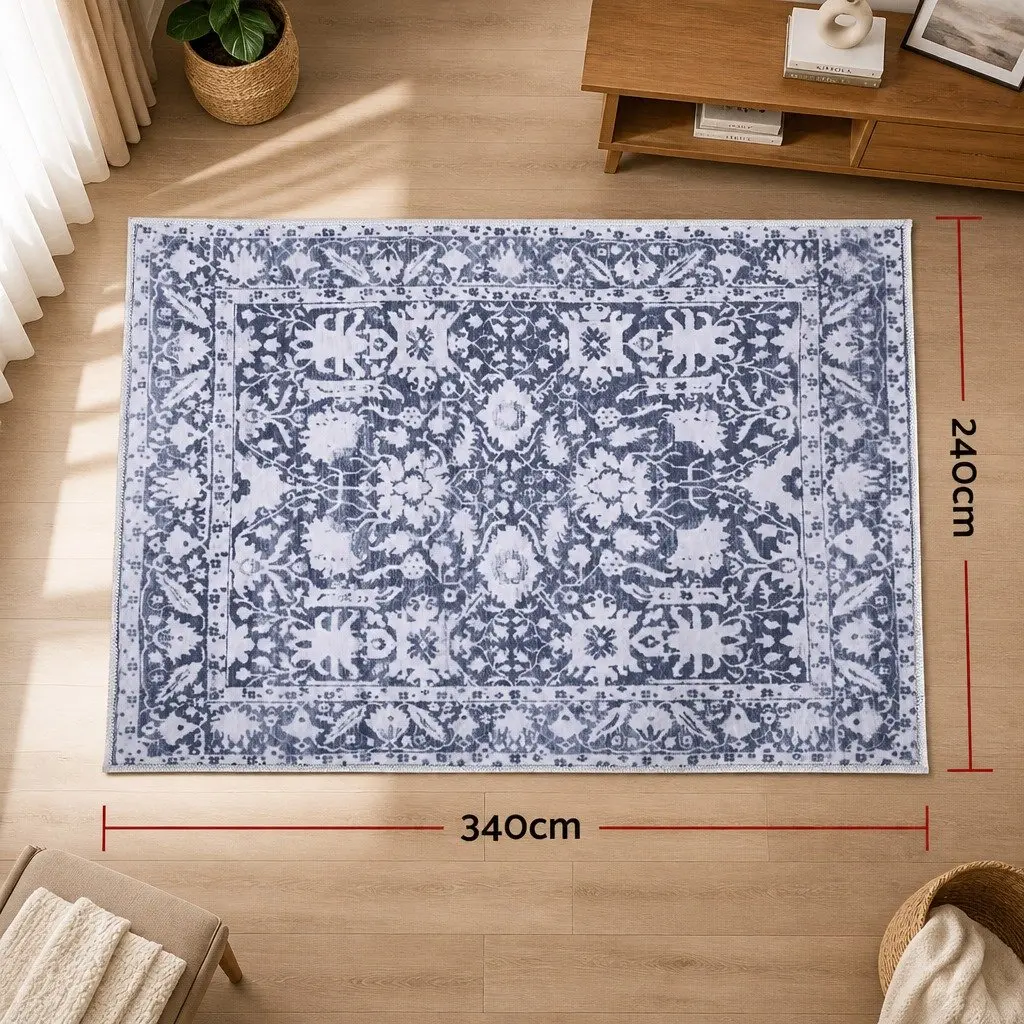 Floor Rug 240x340cm Grey