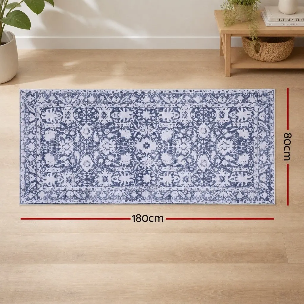 Hallway Runner Rug Grey 80x180cm Soft Velvet Anti-Slip Floor Mat