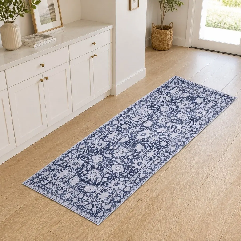 Hallway Runner Rug Grey 80x180cm Soft Velvet Anti-Slip Floor Mat