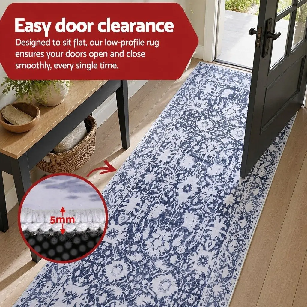 Hallway Runner Rug Grey 80x180cm Soft Velvet Anti-Slip Floor Mat