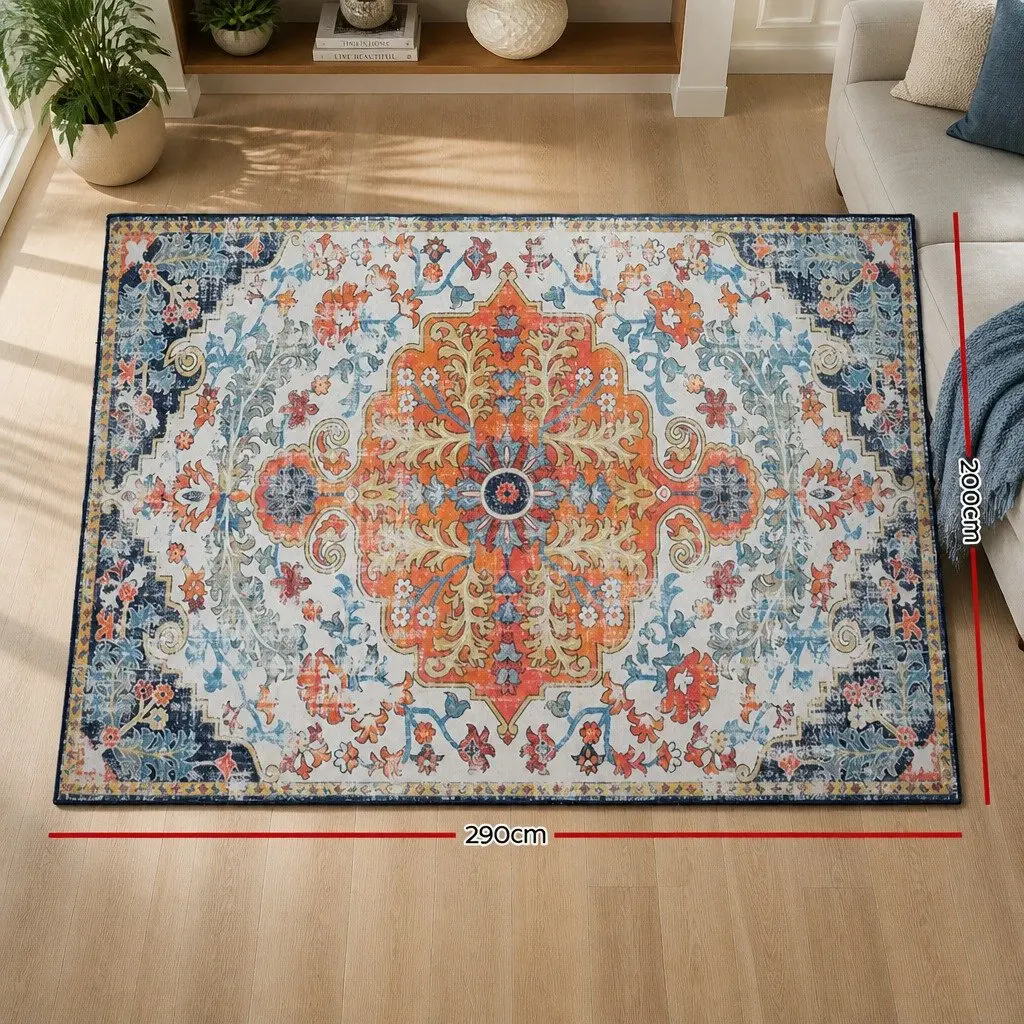 Floor Rug 200x290cm Large Area Carpet Soft Pile Multicoloured Modern Home Decor