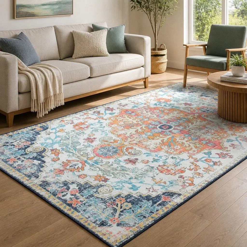 Floor Rug 200x290cm Large Area Carpet Soft Pile Multicoloured Modern Home Decor