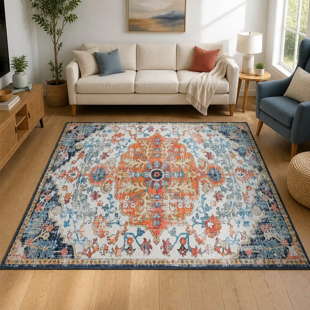 Floor Rug 200x290cm Large Area Carpet Soft Pile Multicoloured Modern Home Decor